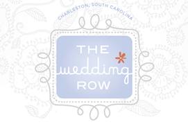 The Wedding Row logo with floral design.