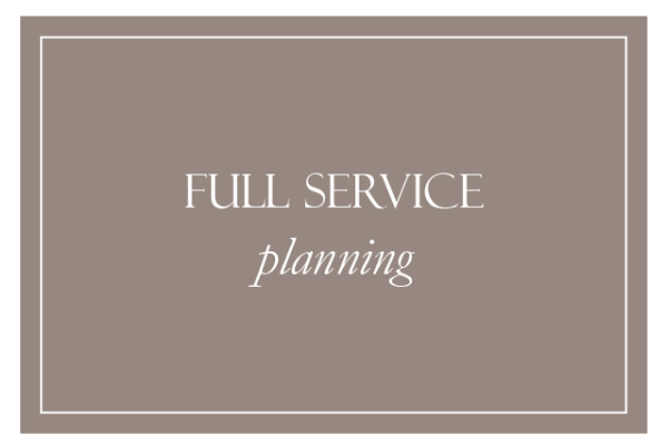 Full Service Wedding Planning